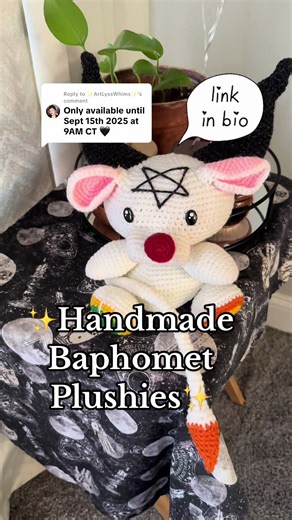 ✨Handmade Baphomet Plushies: Unique and Lovingly Crafted✨