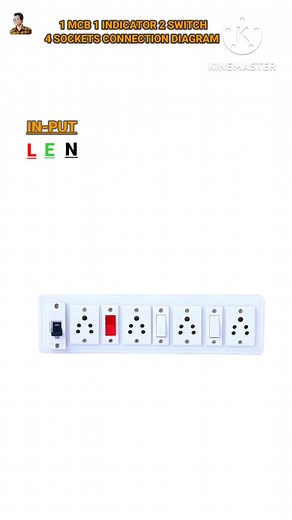 122K views · 1.9K reactions | How To Give 1 MCB 1 Indicator 4 Socket 2 Switch Connection Diagram #reels #fbreels #extenstionboardconnection | minar electrical pitlam | Facebook