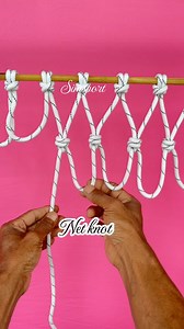 Knot to make a “macrame” net #knot #net #macrame | Nandang Safaat