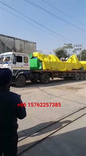 Waste tyre recycling machines arrive our India customer factory