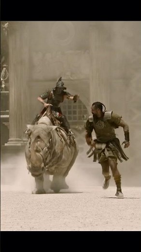 🐂 "The Man Who Fough a Rhino!" | Gladiator 2's Most BRUTAL Scene