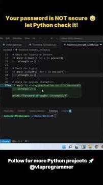 Password Strength Checker #coding #programming #python