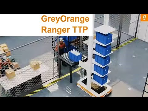 GreyOrange Ranger TTP in action - Tote to Person Robotic Warehouse Automation