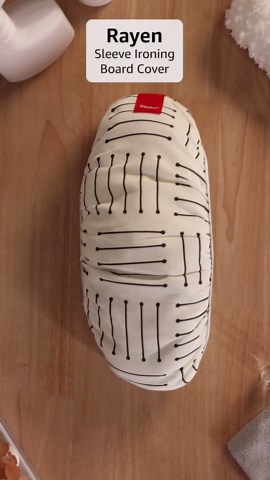 Rayen Sleeve Ironing Board Cover | Elastic | Universal | Foam | 100% Cotton |White with Black Stripes 24.2” x 8.5” 6324