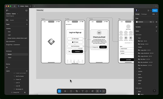 Uckers - Game App | UI/UX Design |  Figma | Wireframes