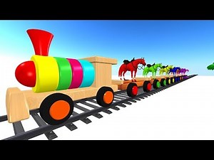 Learn Colors Horse For Children | Colorful Horse on Train For Kids | Colors For Preschool Toddlers