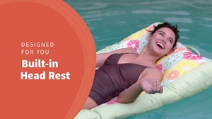 Big Joe Kona No Inflation Needed Pool Lounger with Headrest, Paintbrush Yellow Double Sided Mesh, Quick Draining Fabric, 5.5 feet Big