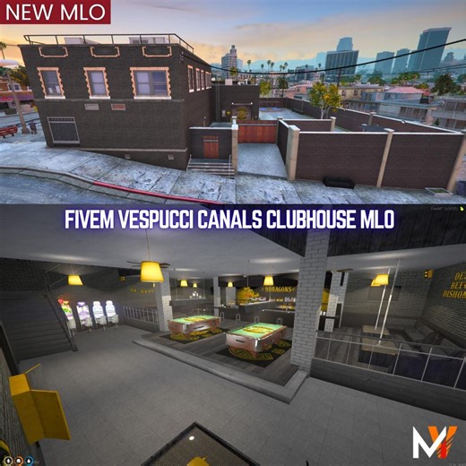 Fivem Vespucci Canals Clubhouse Mlo: 新しいインテリア - Etsy 日本