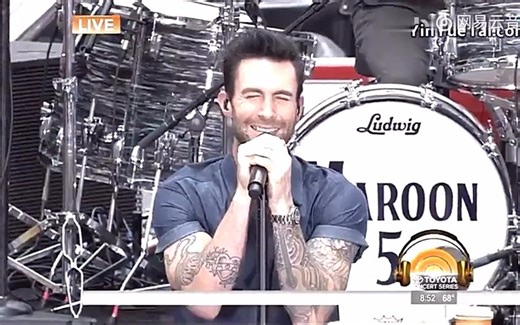 Maroon 5 现场表演热单《Maps》，骚当一开口就是狂撩！