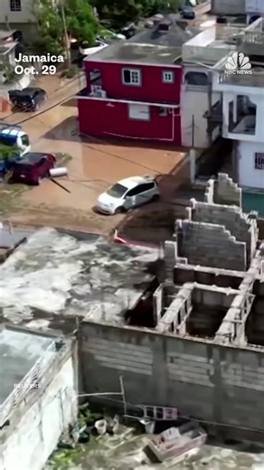 Video shows the damage left by Hurricane Melissa in Jamaica, which had winds of up to 185 mph and killed at least seven people. | NBC News