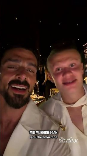 Michele Morrone & Erling Haaland at D&G Fashion Show 🤩
