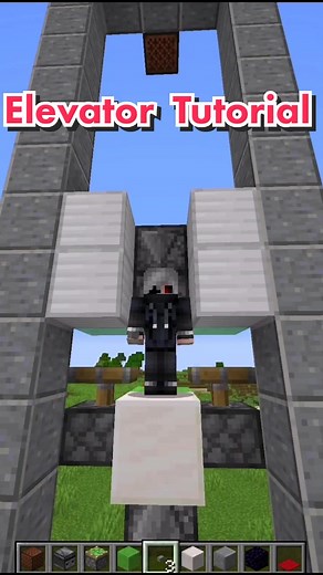 Elevator Tutorial🌪️ #minecraft #block #building #tutorial #elevator