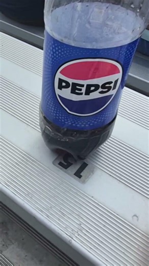 What happens to a drink bottle during a top fuel dragster run.
