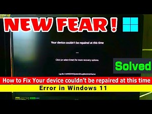How to Fix Windows 11 Error: Your Device Couldn’t Be Repaired (Easy Solution)