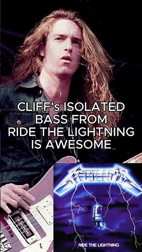 CLIFF BURTON'S ISOLATED BASS FROM RIDE THE LIGHTNING IS AWESOME #metallica #cliffburton #shorts