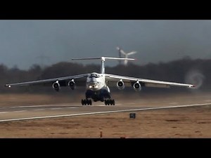 Ilyushin IL-76 Losing Lots Of Fuel During Departure / Aborted Takeoff (HD)