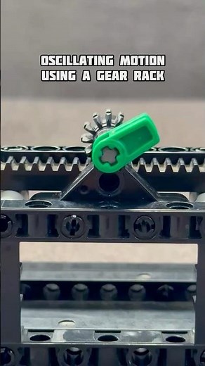 Oscillating Motion Using a Gear Rack #lego #technic #legotechnic #mechanism #mechanical #engineering
