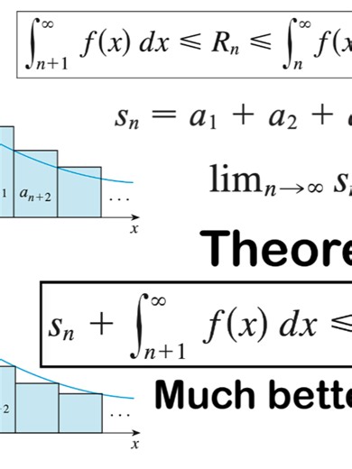 Estimating Sum of Series as the Midpoint is a much better Approximation than the Partial Sum #math #calculus #series #education #approximation