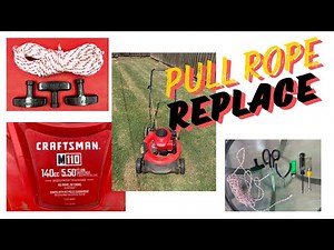 Pull Cord Replace Craftsman M110 Briggs & Stratton Lawn Mower #diy #howto #lawnmower