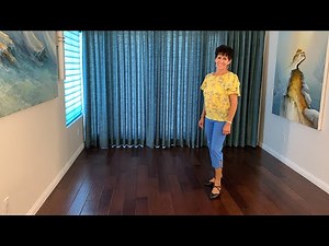 Barnyard Boogie line dance demonstration and tutorial by Stephie