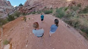 Hiking Into Grand Wash In Capitol Reef National Park
