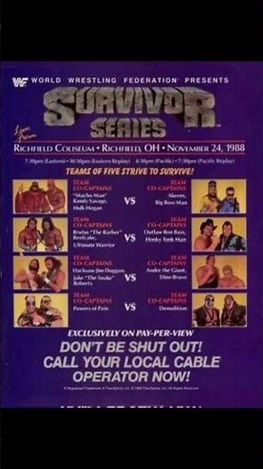 WWE Survivor Series 1988 took place 36 years ago today
