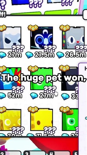 My FIRST HUGE Pet! #petsimulator99 #roblox