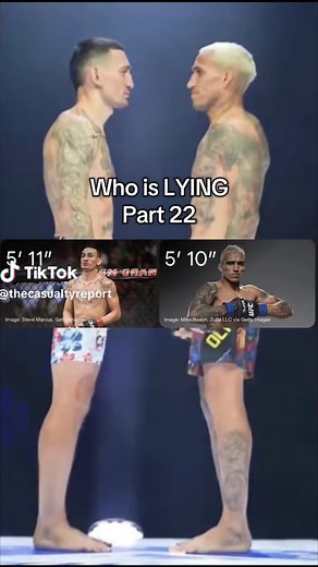 Charles Oliveira vs Max Holloway: Height Controversy at UFC 326