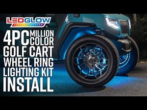 How to Install Golf Cart Wheel Ring Lights to LEDGlow Million Color Golf Cart LED Kits