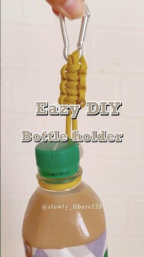 簡単ペットボトルホルダーの作り方#ボトルホルダー#パラコード#マクラメ#macrame#bottleholder