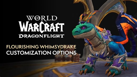 Flourishing Whimsydrake customization options! New dragonriding drake in patch 10.2
