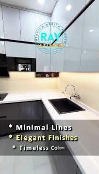 Modern U-Shaped Kitchen Design | Sleek & Stylish by RAV INTERIORS ✨