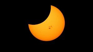 Partial Solar Eclipse Captured in Time-Lapse