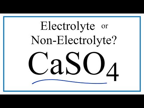 Is CaSO4 (Calcium sulfate) an Electrolyte or Non-Electrolyte?