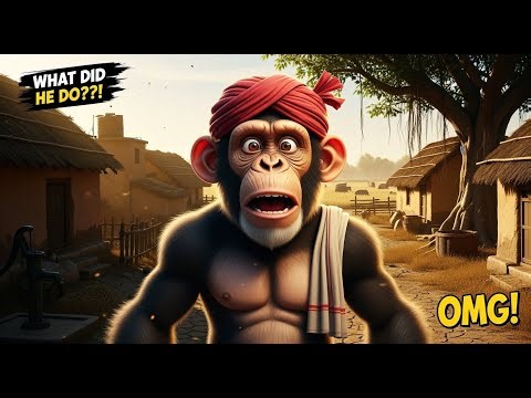 “Desi Chimp’s Hilarious Savanna Adventure! 🐵🐴 | AI Shorts”