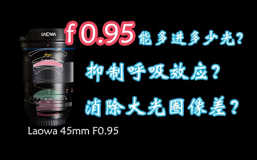 【摄影科普】不同光圈进光量对比；呼吸效应抑制