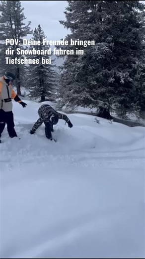 Learn Snowboarding in Powder Snow with Friends