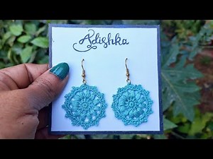 How to make Beautiful Crochet Simple Pattern Earrings in just 8 mins | Easy Step by Step Tutorial