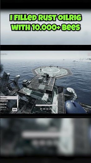 Hiding on Rust Oilrig with a trap..