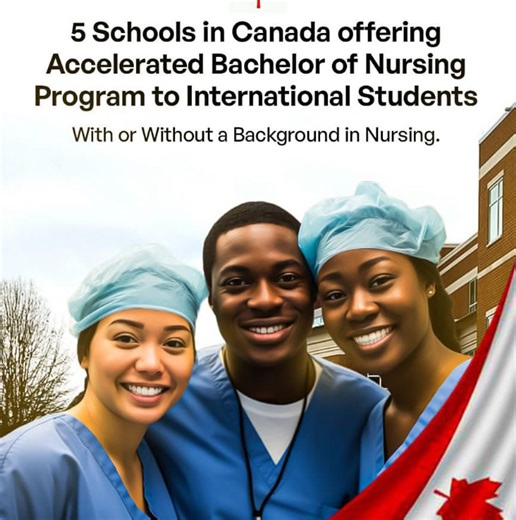 1.1K views | 5 Schools in Canada offering Accelerated Bachelor of Nursing Program to International Students With or Without a Background in Nursing. 1. University of Prince Edward Island 2. York University 3. Memorial University, Newfoundland 4. St Francis Xavier University 5. McMaster University | Collins Dwight - Transformational Coach | Facebook