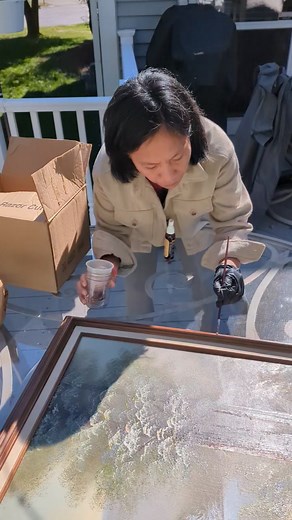 18 reactions · 26 comments | Restoring the wooden frame of an oil painting artwork!! #artcollector #fbreelsfypシ゚ #reelsvideoシ #reelsfypシ | Livin' Ohio | Facebook