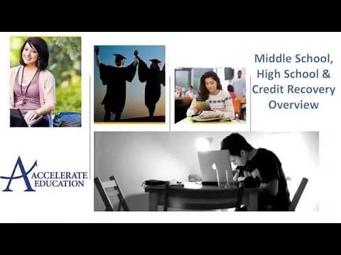 Accelerate Education Middle School, High School, and Credit Recovery Overview