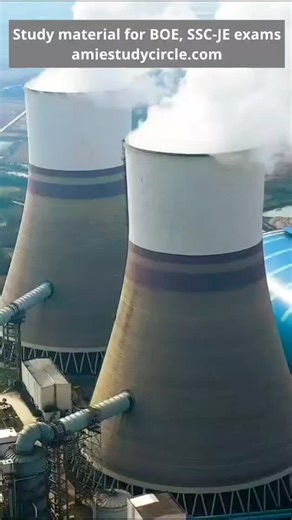A cooling tower works by letting hot water meet cool air — part of it evaporates, cooling the rest. Simple science, massive impact ️⚙️ #engineering | AMIE Study Circle | Facebook