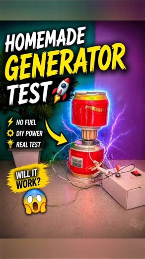 HOMEMADE GENERATOR TEST 🚀 | Free Energy Machine? ⚡ DIY Power Experiment