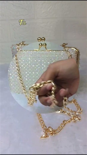 Beaded Clutch with Frame | Easy Handmade Party Clutch #diy #shorts #handmadebag