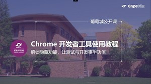 【葡萄城公开课】Chrome开发者工具使用教程