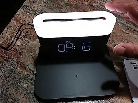 COLSUR Digital Alarm Clock with LED Night Light Wireless Charging. Review