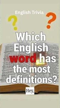 English Fun Facts