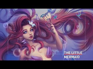 Painting The Little Mermaid, Timelapse art process