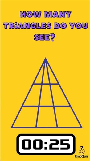 How many triangles can you find? #games #quiz